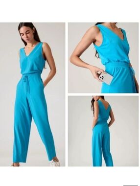 NWT Athleta Avenue Jumpsuit Pacific Blue